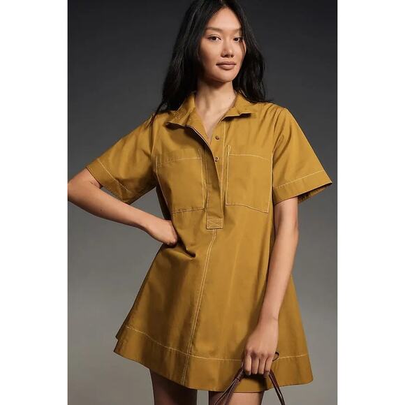 NWT Anthropologie The Jeannie Short-Sleeve A-Line Mini Dress by Maeve $148 XL - Picture 4 of 8